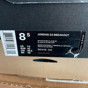 Jordan 23 Breakout shoe
